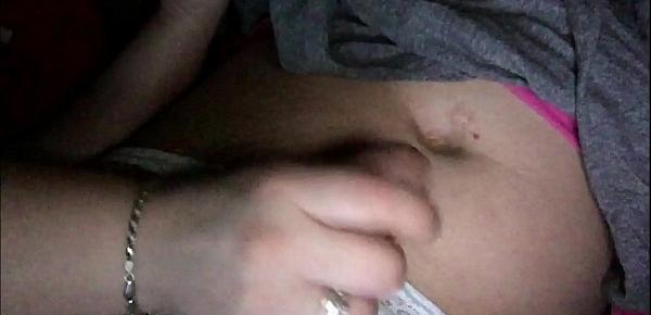  masturbation my girl huge pussy clit while she asleep making her squirt on me